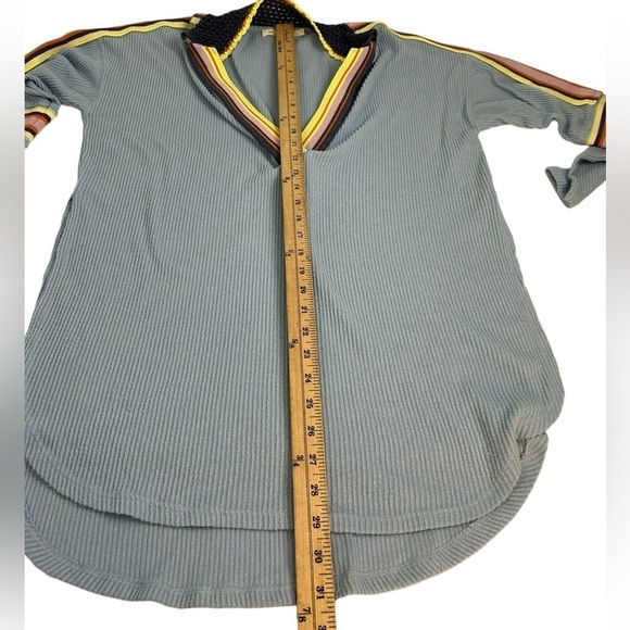 Free People We The Free Feeling Magical Ribbed Knit Swit V-Neck Top Women SZ XS - Picture 9 of 15